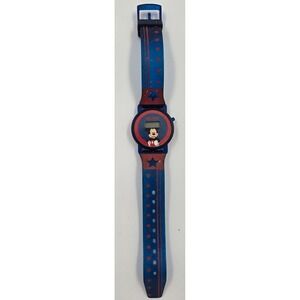 Vintage VTG Unisex Disney Mickey Mouse Stars Blue Digital Watch